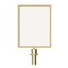 Montour Line Stanchion Post Top Sign Frame 22x28" V Pol Brass, LINE FORMS HERE HDSF-2228-V-PB-LINEFORMSHERE